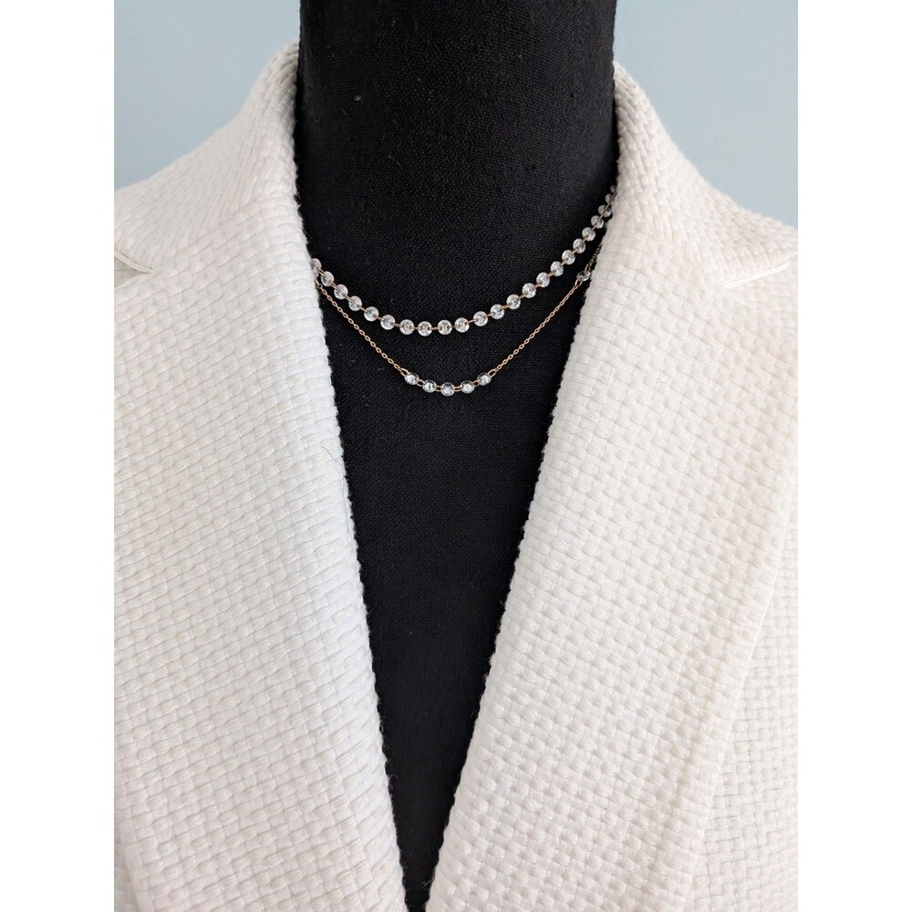 Ann Taylor Blazer Women 12 Ivory Single Breasted Lined Waffleweave Old Money New - Picture 4 of 14